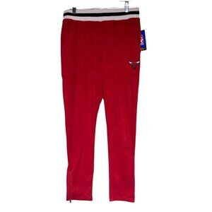 Chicago Bulls Red FISLL Jogger Sweatpants Womens Size M Cotton Blend Terry